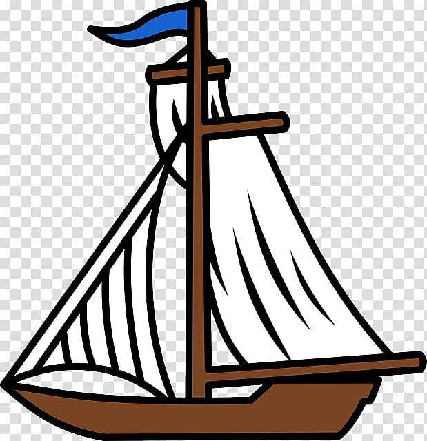 Sailboat Fishing vessel , Sailboat Cartoon transparent background PNG clipart