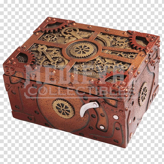 Clockwork Box Steampunk Jewellery Casket, box transparent background PNG clipart