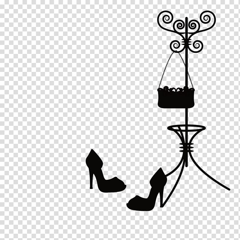 Clothing High-heeled footwear Clothes hanger Shoe, Women clothes shelves and shoes transparent background PNG clipart