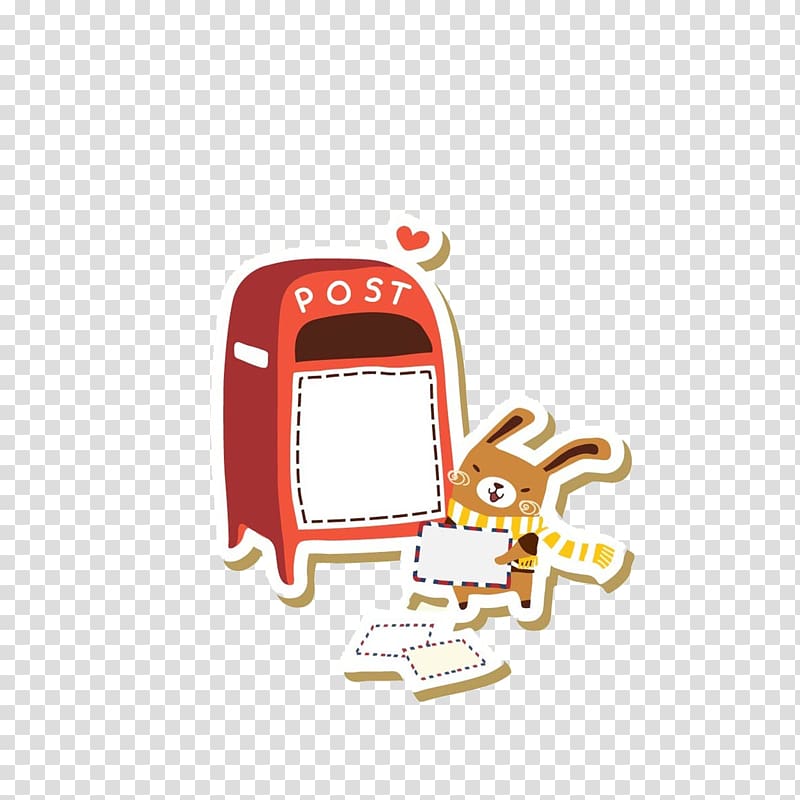 Letter Post box Illustration, Illustration bear cartoon mailbox transparent background PNG clipart