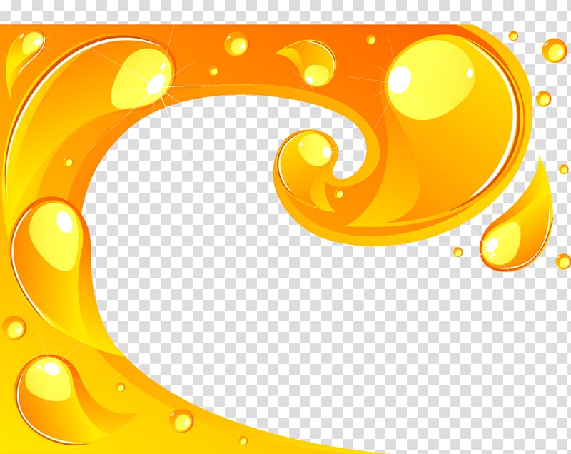 Liquid Yellow Drop Oil, Beautifully golden droplets transparent background PNG clipart