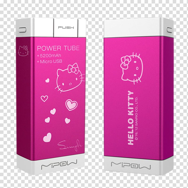 Battery charger Hello Kitty Handheld Devices Flow battery iPhone, others transparent background PNG clipart