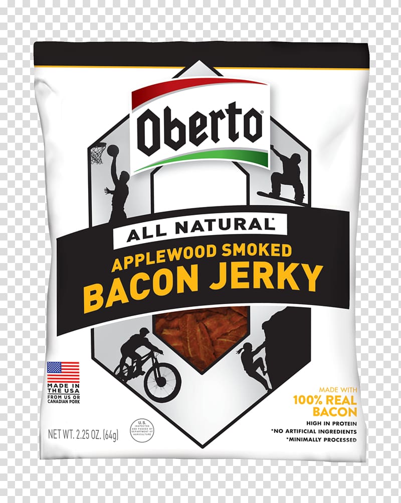 Jerky Bacon Oberto Sausage Company Smoking Beef, jerky transparent background PNG clipart