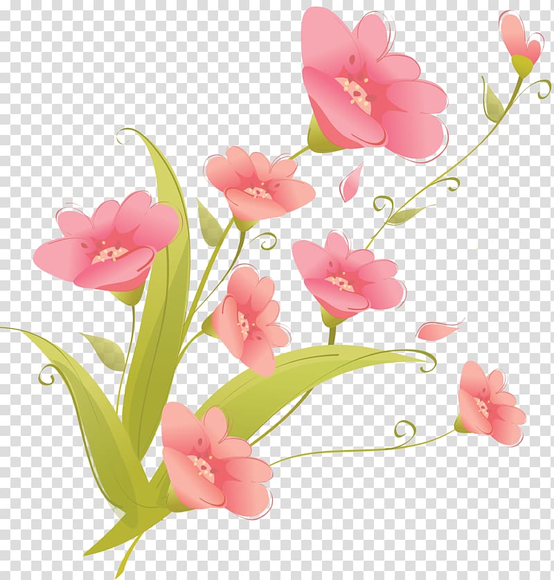 Flower , fuchsia frame transparent background PNG clipart