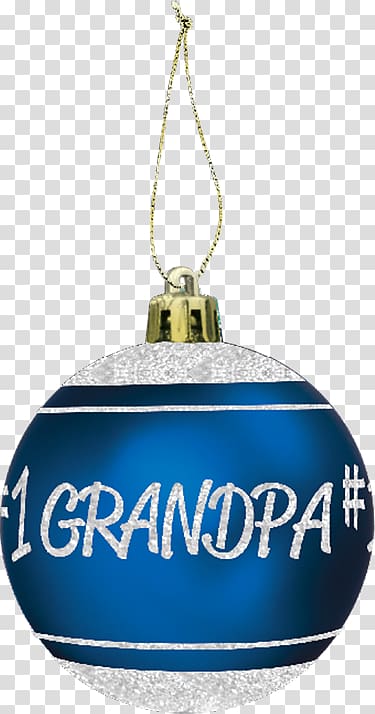 Christmas ornament Cobalt blue Christmas Day, gifts grandpa transparent background PNG clipart