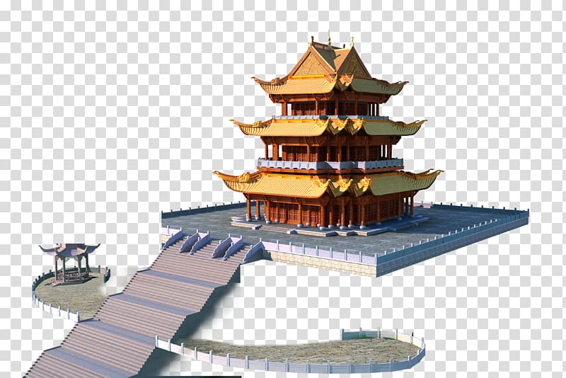 Pagoda Architecture Palace, Creative palace transparent background PNG clipart