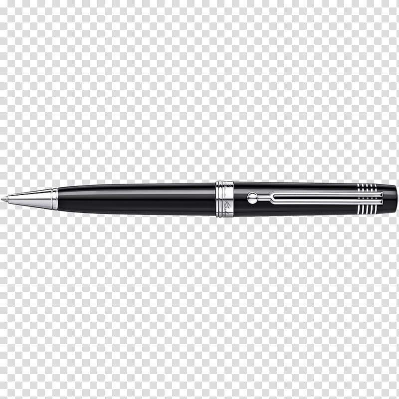 black and silver twist pen, Ballpoint pen Fountain pen Montblanc Rollerball pen, Pen transparent background PNG clipart