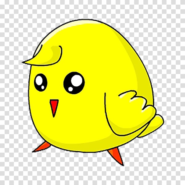 Chicken, One eye bright yellow chicken cartoon transparent background PNG clipart