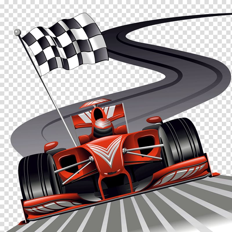 sports kart illustration, 2017 FIA Formula One World Championship Formula One car Auto racing Renault Sport Formula One Team, Big red sports car racing transparent background PNG clipart