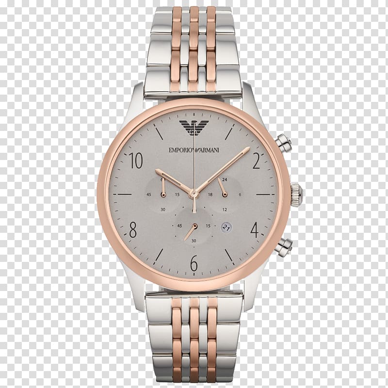 Armani Watch Chronograph Jewellery Color, watch transparent background PNG clipart