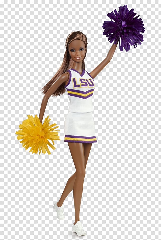 Louisiana State University University of Alabama Barbie Doll, Cheerleader transparent background PNG clipart