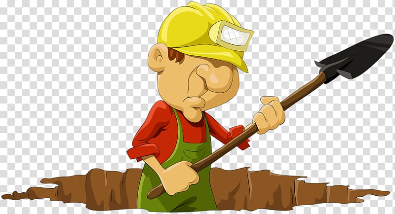 Laborer Architectural engineering Water well Earthworks Demolition, The workers took the shovel transparent background PNG clipart