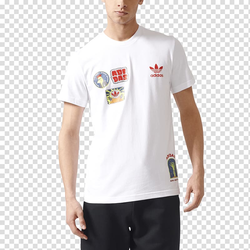 T-shirt Adidas Top Neckline Sleeve, Front Page transparent background PNG clipart