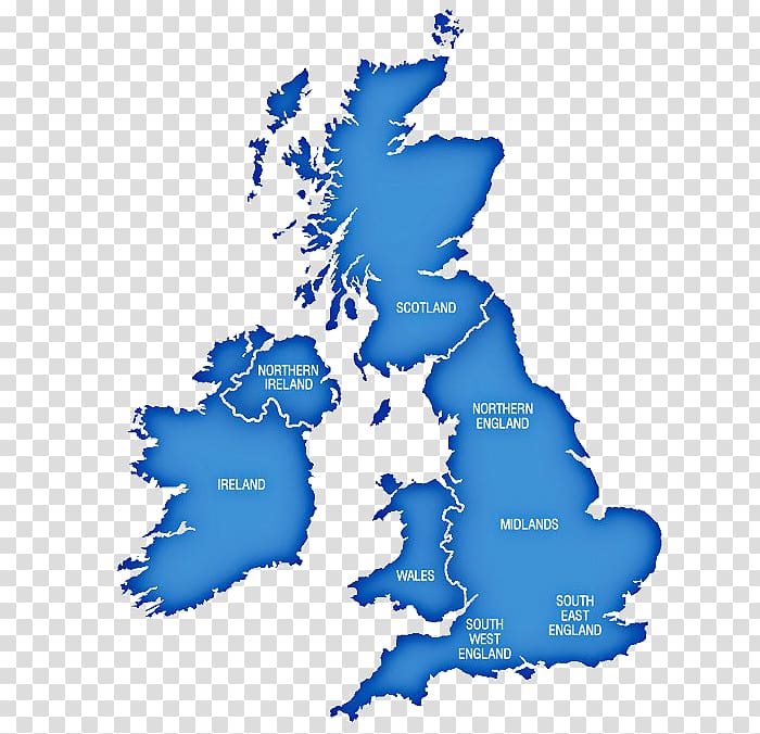 England British Isles Blank map, England transparent background PNG clipart