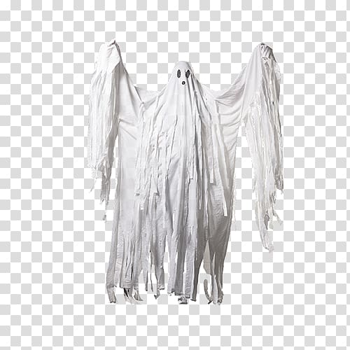 grey Halloween costume, Ghost White, White ghost transparent background PNG clipart