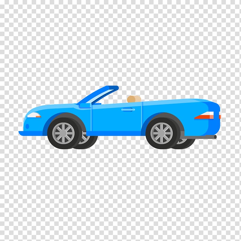Sports car Luxury vehicle Convertible, Blue convertible luxury sports car transparent background PNG clipart