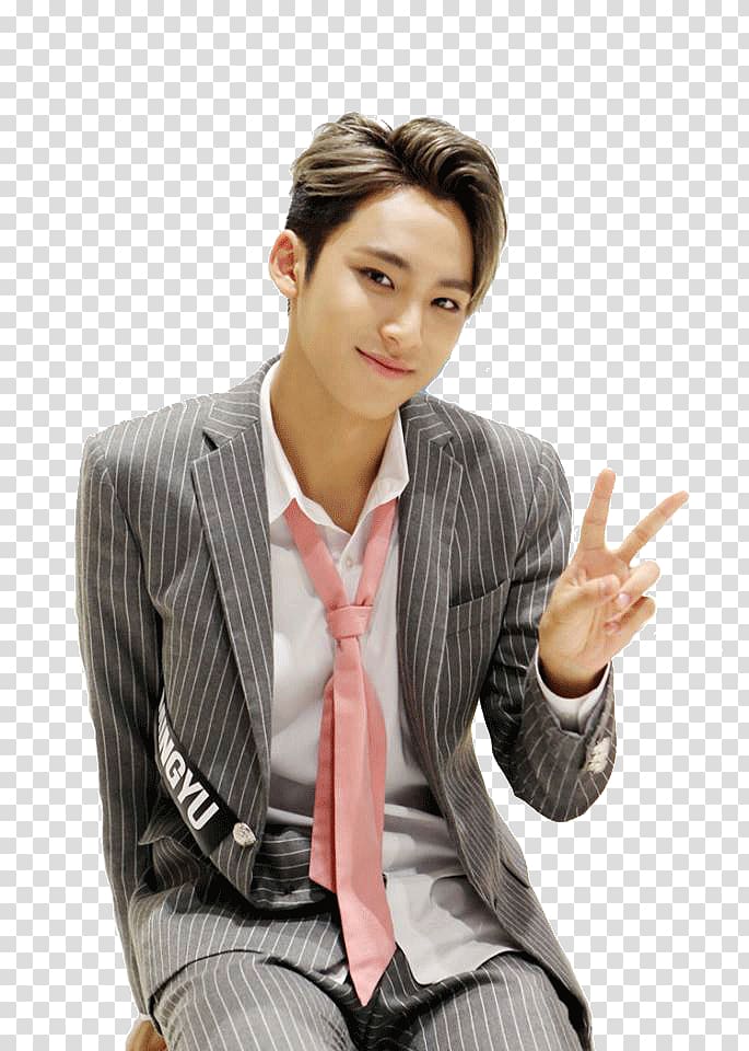 Kim Mingyu Seventeen Mansae K-pop Male, seventeen transparent background PNG clipart