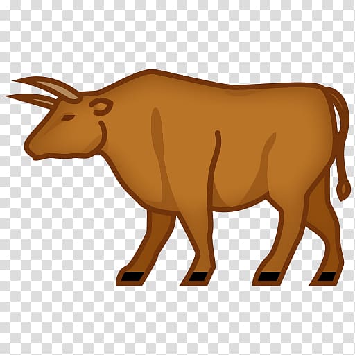Ox Cattle Emoji Text messaging SMS, Longhorn transparent background PNG clipart