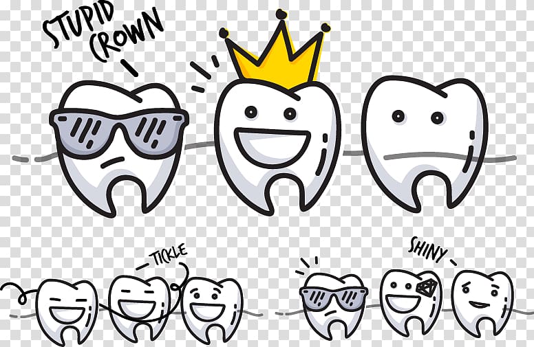 Face Human tooth Tooth decay Dental braces, stereoscopic cartoon of teeth transparent background PNG clipart