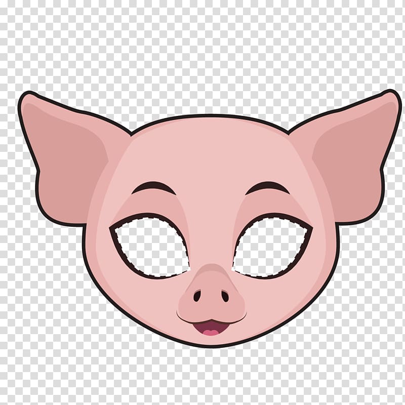 Pekingese Whiskers Domestic pig Snout , pig masks transparent background PNG clipart