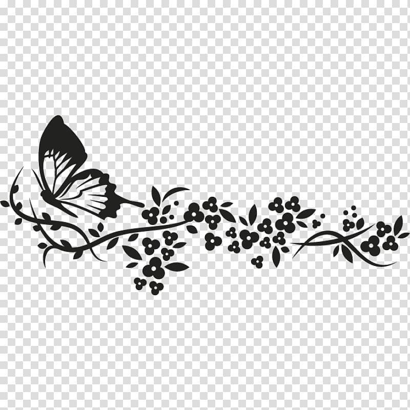 Wall decal Bedroom Painting Art, flower dividing line transparent background PNG clipart