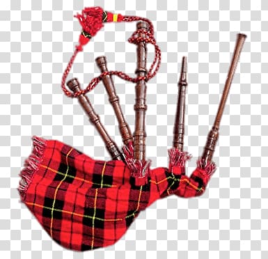red and black plaid bag pipe, Junior Bagpipes transparent background PNG clipart