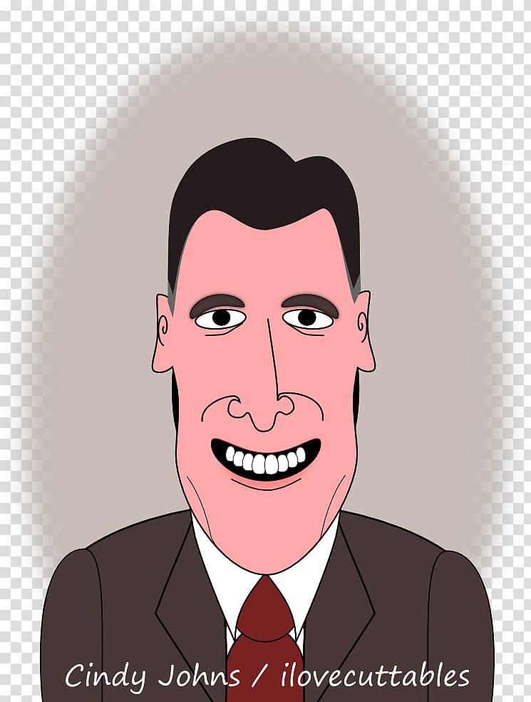 Cartoon Mitt Romney Face Moustache, Face transparent background PNG clipart