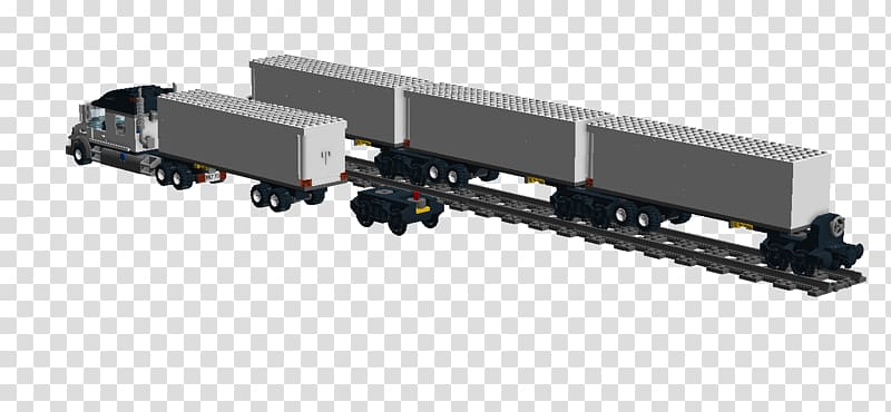 Train Rail transport Rolling Semi-trailer truck, Tractor Trailer transparent background PNG clipart