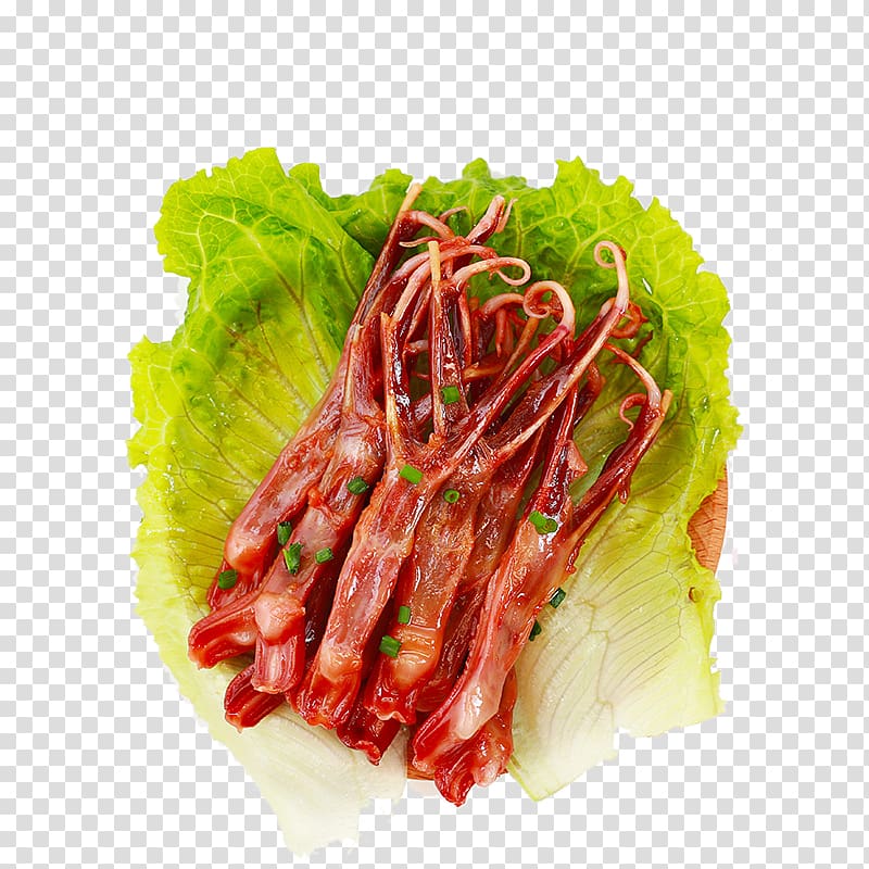 Duck Food Merienda, Lettuce and duck tongue transparent background PNG clipart