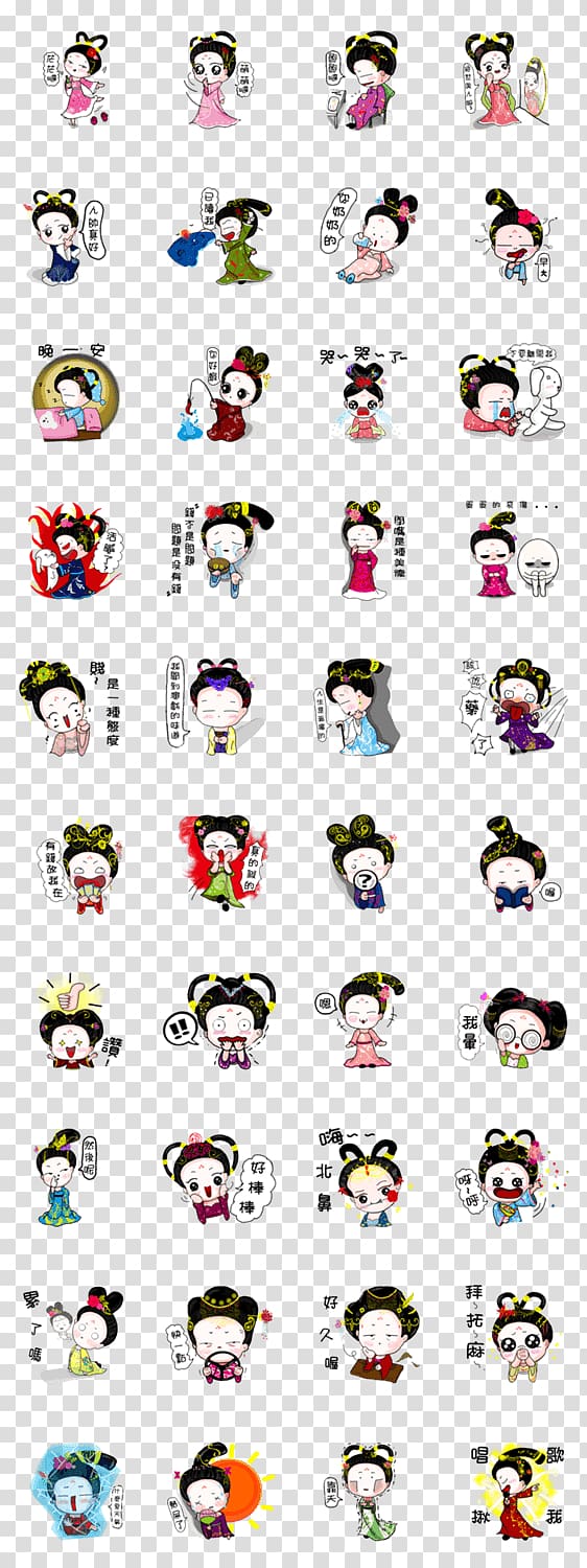 LINE Sticker Emoticon , charming girl transparent background PNG clipart