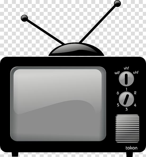 black CRT TV illustration, Television , Old TV transparent background PNG clipart