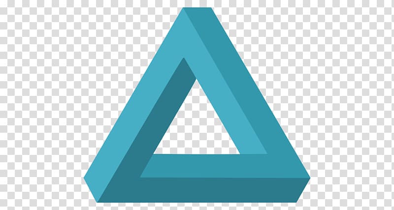 Penrose triangle Penrose stairs Optical illusion Penrose tiling, TRIANGLE transparent background PNG clipart