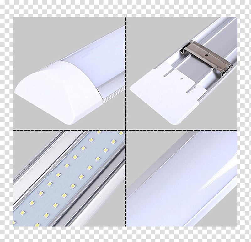 Light fixture LED tube Light-emitting diode LED lamp, light transparent background PNG clipart