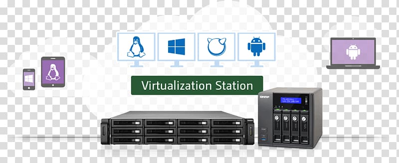 Virtualization QNAP Systems, Inc. Network Storage Systems Virtual machine, enterprises station transparent background PNG clipart