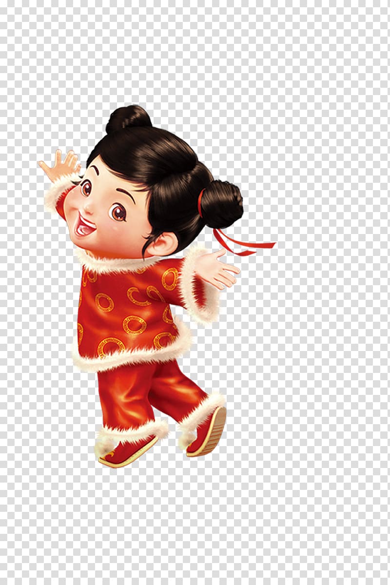 Icon, Chinese New Year cartoon mascot Free matting material transparent background PNG clipart