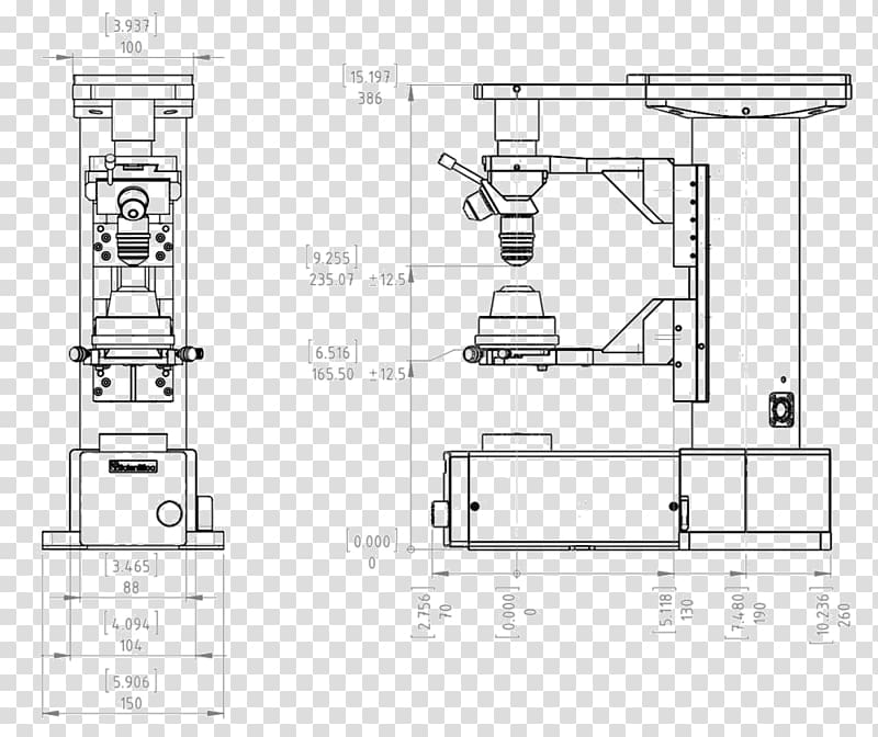 Technical drawing Engineering Microscope, design transparent background PNG clipart