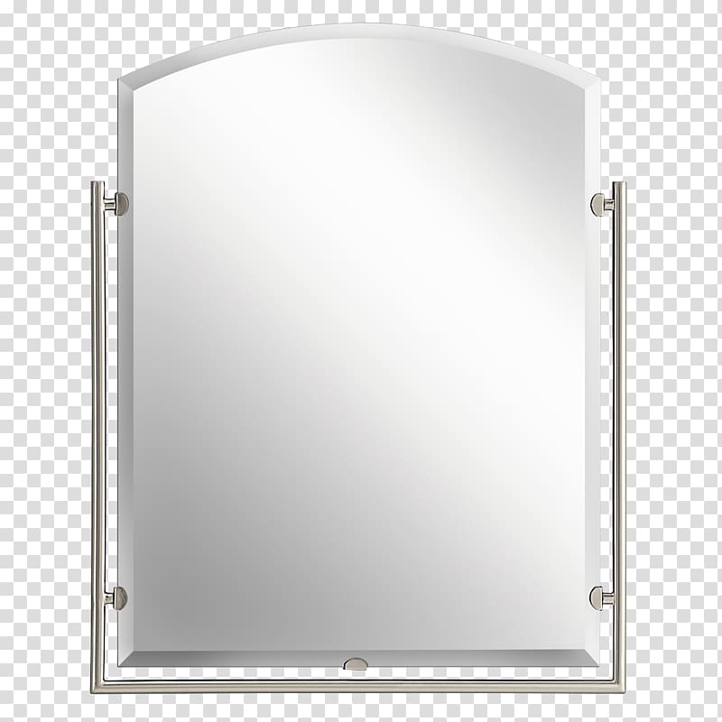 Light Perfect mirror Brushed metal Nickel, light transparent background PNG clipart