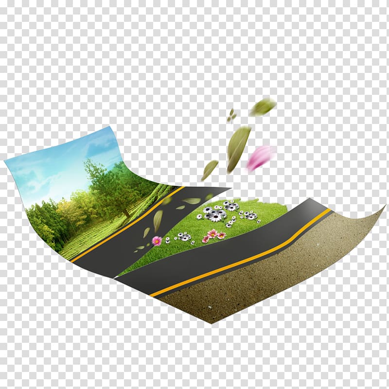 Creativity, Cut the road transparent background PNG clipart