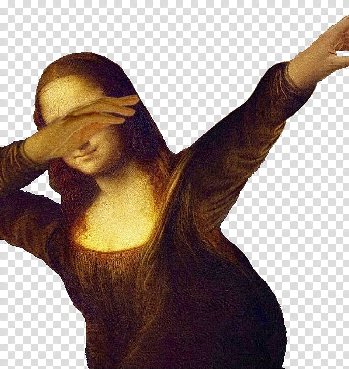 Mona Lisa Dab Art Painting, painting transparent background PNG clipart
