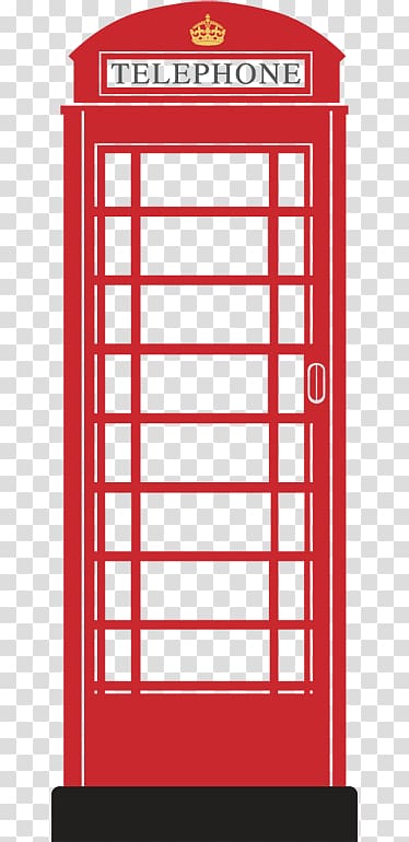 London Red telephone box Telephone booth Wall decal, Cabine Telefonica transparent background PNG clipart