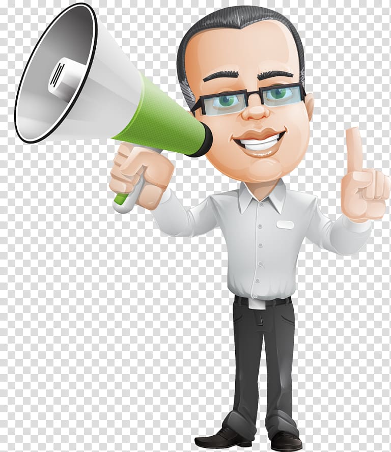 White Collar Cartoon Megaphone YouTube, others transparent background PNG clipart
