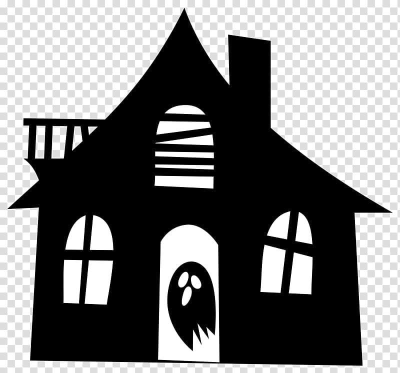 Haunted house Silhouette Drawing , scary transparent background PNG clipart