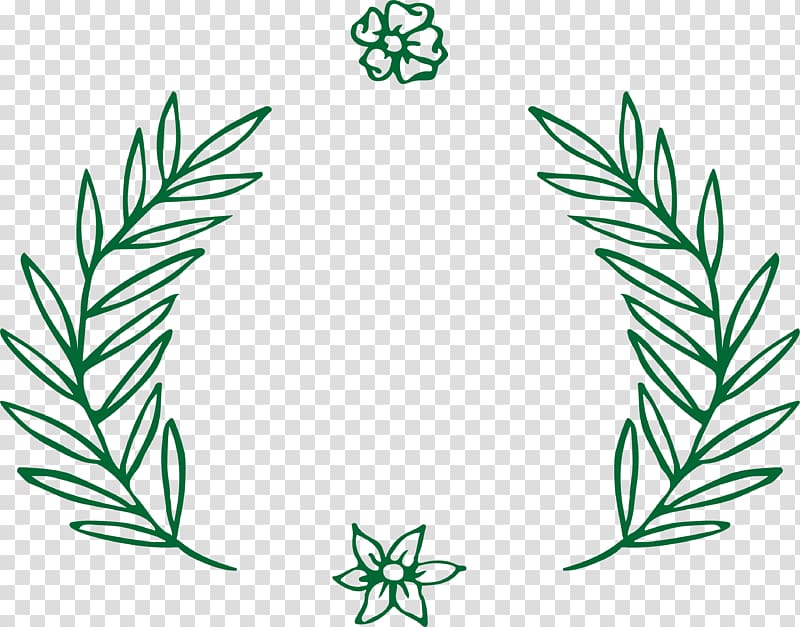 green leaf illustration, Dark green leaves border transparent background PNG clipart