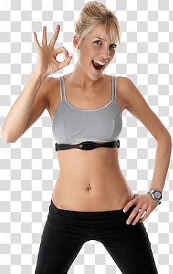 woman doing hand gesture, Fitness Woman transparent background PNG clipart
