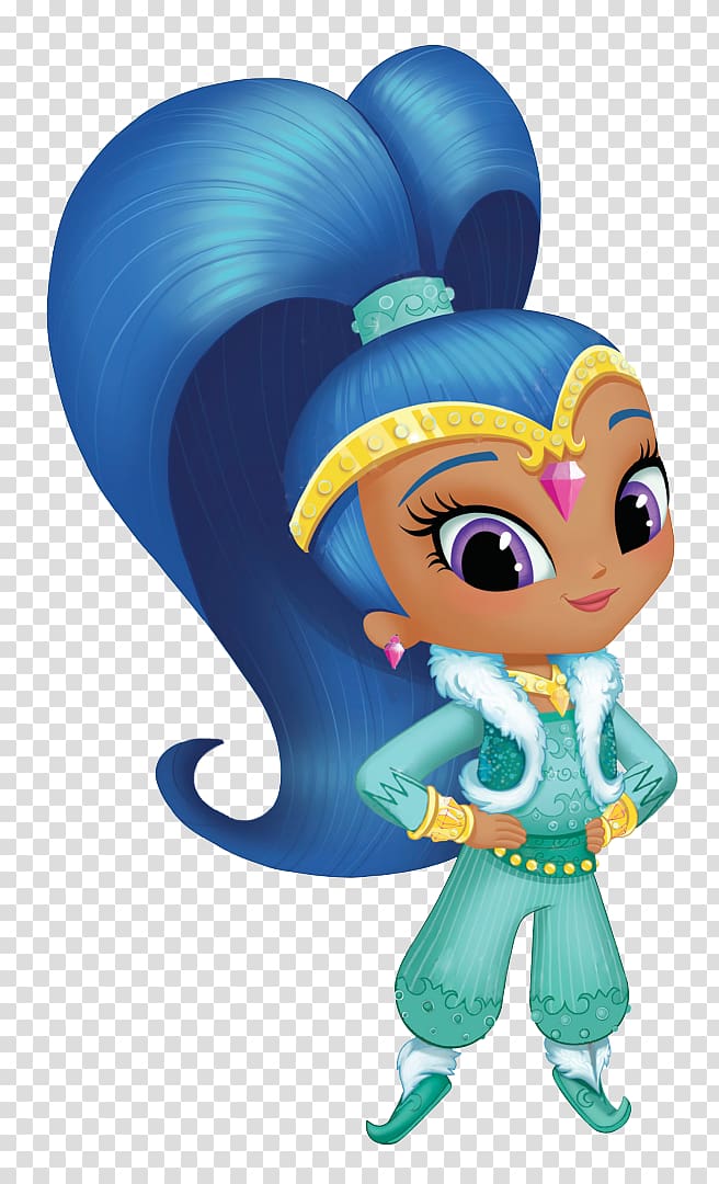 blue female character , Shimmer and Shine, Season 2 Coloring book, shimmering transparent background PNG clipart
