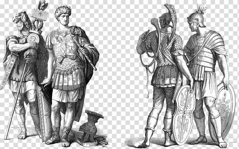 ancient roman soldiers drawing