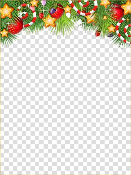 christmas decorative frame elements transparent background PNG clipart
