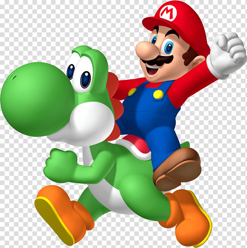 Mario riding Yoshi illustration, Mario Riding Yoshi transparent background PNG clipart