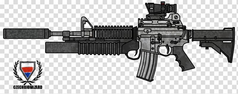 M4 carbine Firearm Airsoft Guns SOPMOD M16 rifle, assault rifle transparent background PNG clipart