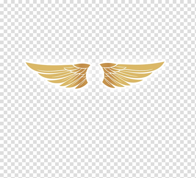 gold wing logo, Wing , Golden wings transparent background PNG clipart